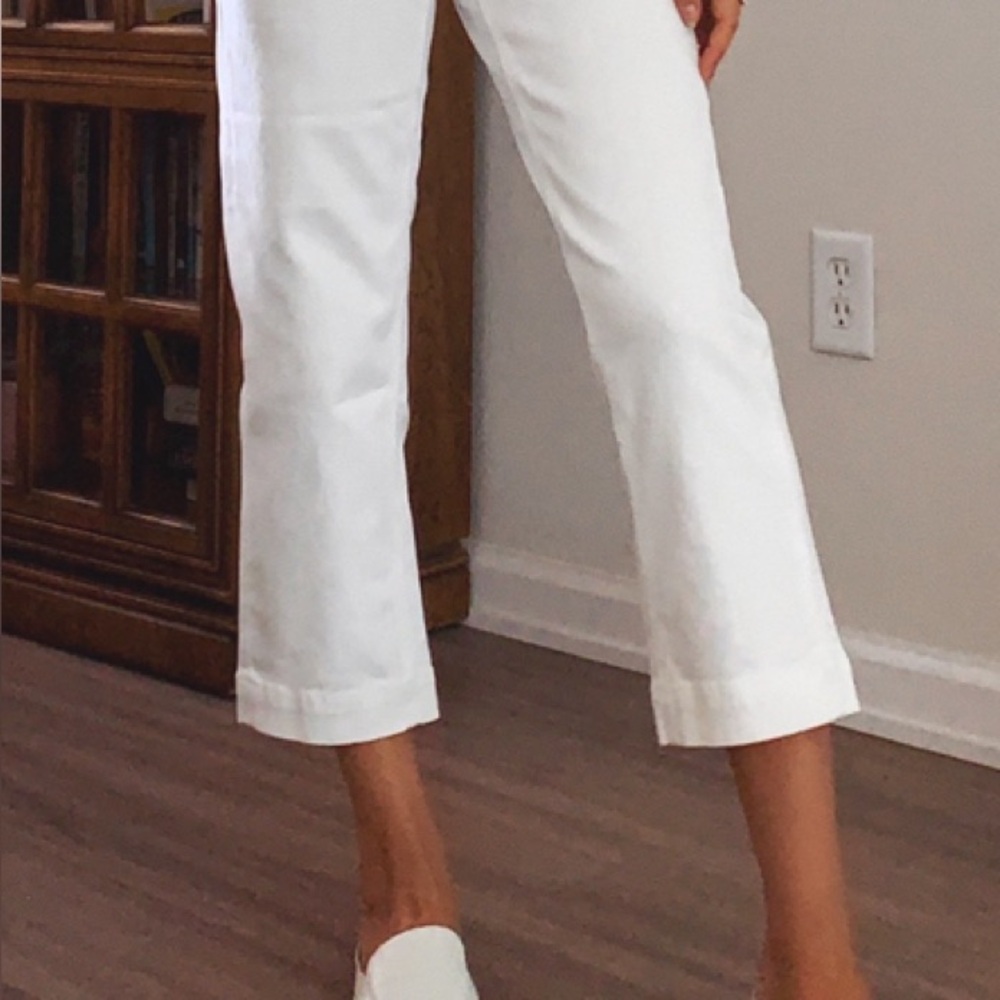 Everlane white straight leg cropped chino - sz 10 short
